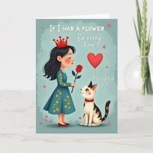 Blumen haben an Dich gedacht Kunstkarte Karte