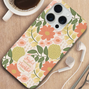 Blumen-Handyhülle - Fröhliche Momente Dankbares He iPhone 15 Pro Hülle