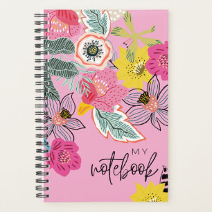 Blumen-Hardcover-Notizbuch – Ästhetisches Journal Planer