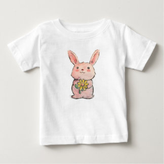 Blumen-Häschen Baby T-shirt