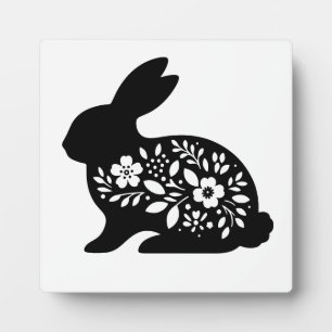 Blumen-Hasen-Schablonen-Tasse – Süße Hase-Kaffee  Fotoplatte