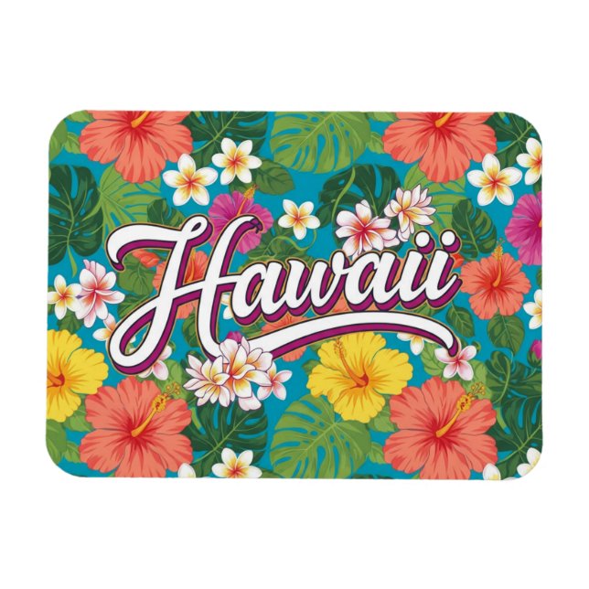 Blumen Hawaii Reise Magnet (Horizontal)