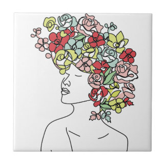 Blumen Head Tile Lulu Fliese