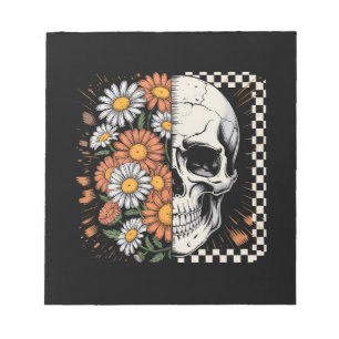 Blumen Herbst Skelett Boho Halloween Notizblock
