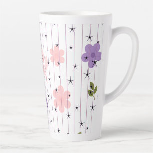 Blumen-Himmel-Sterne-Latte-Mug Milchtasse