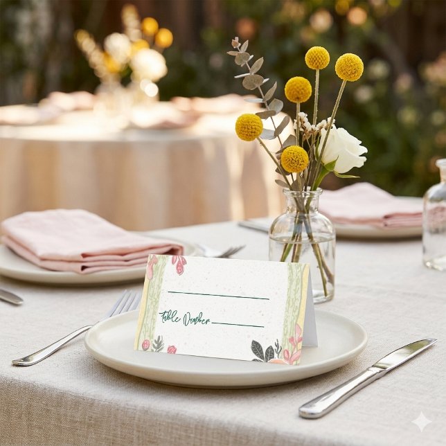 Blumen-Hochzeitsplatzkarten Platzkarte (Von Creator hochgeladen)