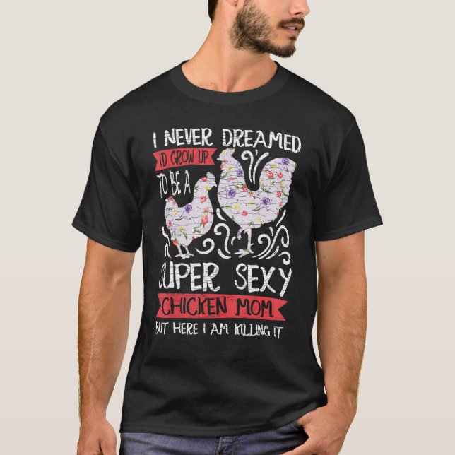 Blumen-Huhn-Mutter-Blume T-Shirt (Vorderseite)
