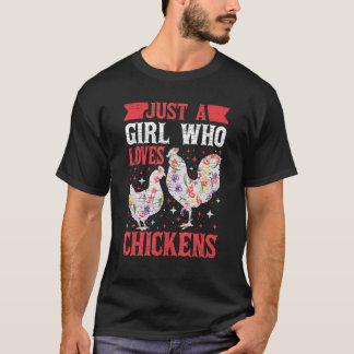 Blumen-Hühner-Blüten T-Shirt