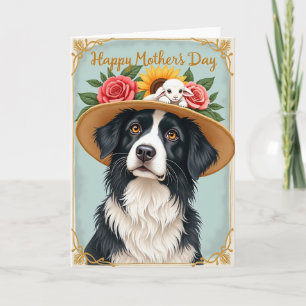 Blumen-Hund-und-Lamm-Kunst-Mutter-Karte Karte