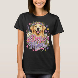 Blumen-Hundliebhaber-Wasserfarben-Welpen-Design T-Shirt