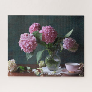 Blumen Hydrangeas in Vase