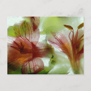 Blumen im Eis Postkarte
