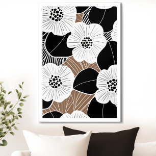 Blumen im modernen Stil der Mitte des 20. Jahrhund Poster