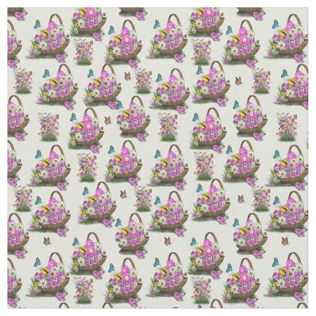 Blumen im Sommer Stoff (Nahaufnahme)