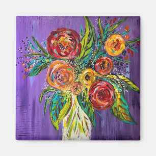 Blumen im Vasenmagnet Magnet