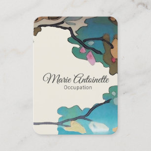 Blumen in den Watercolors PAPIER u. IN DEN Visitenkarte