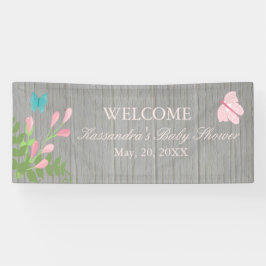 Blumen in der Blüte mit Banner