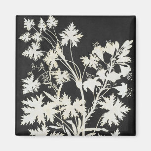 Blumen in der Silhouette Magnet