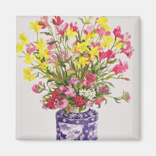 Blumen in einem chinesischen Glas Magnet