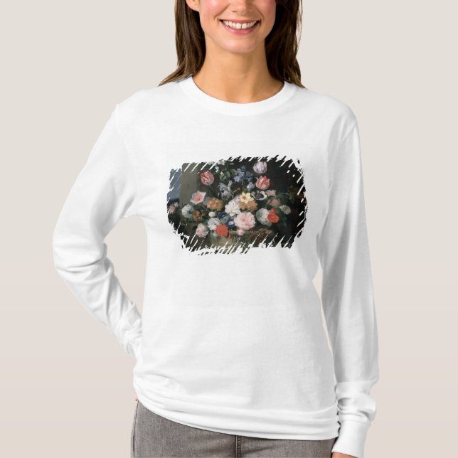 Blumen in einem Korb, 1650-56 T-Shirt (Vorderseite)
