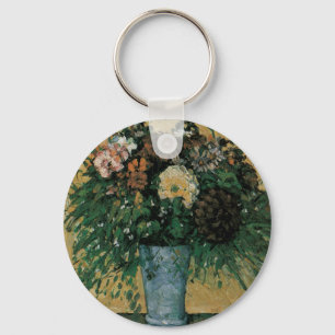Blumen in einer blauen Vase von Paul Cezanne Vinta Schlüsselanhänger