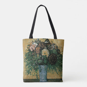 Blumen in einer blauen Vase von Paul Cezanne Vinta Tasche