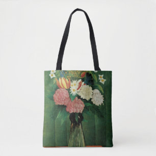 Blumen in einer grünen Vase Tasche