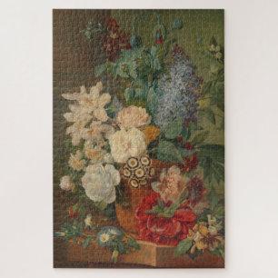 Blumen in einer Terrakotta-Vase niederländisches S