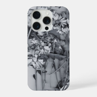 Blumen in Schwarz und Weiß iPhone 15 Pro Hülle