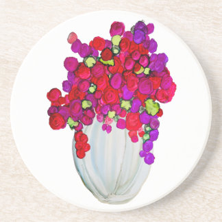 Blumen in Vase Getränkeuntersetzer