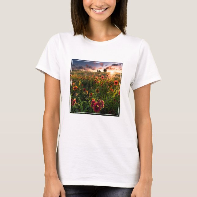 Blumen | Indian Blanket Wildblume Texas T-Shirt (Vorderseite)