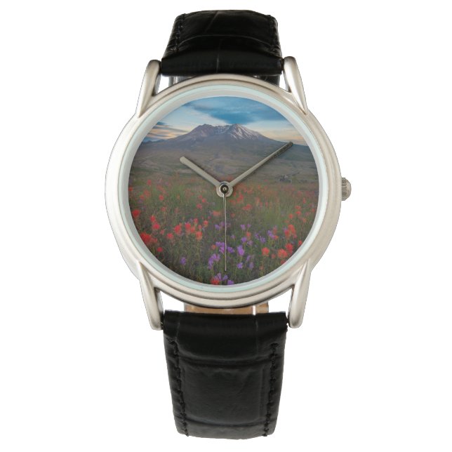 Blumen | Indian Paintbrush & Penstemon Armbanduhr (Vorderseite)