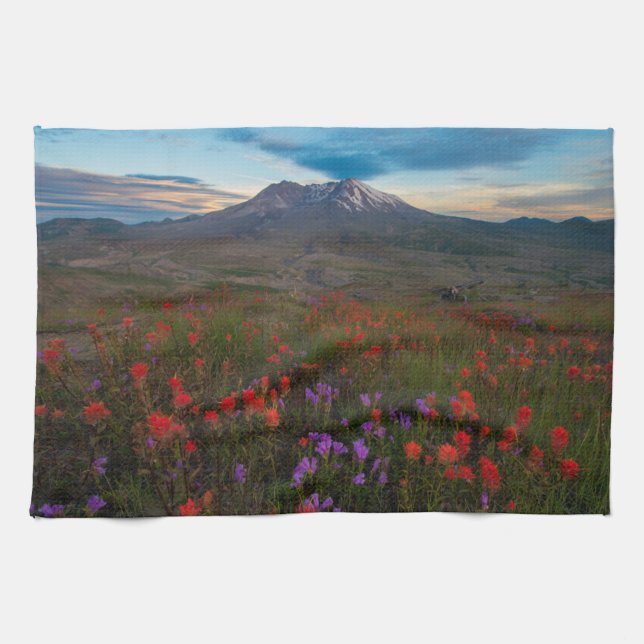 Blumen | Indian Paintbrush & Penstemon Geschirrtuch (Horizontal)