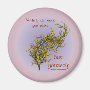 Blumen-innerer FriedensInspirational Zitat-Magnet Magnet
