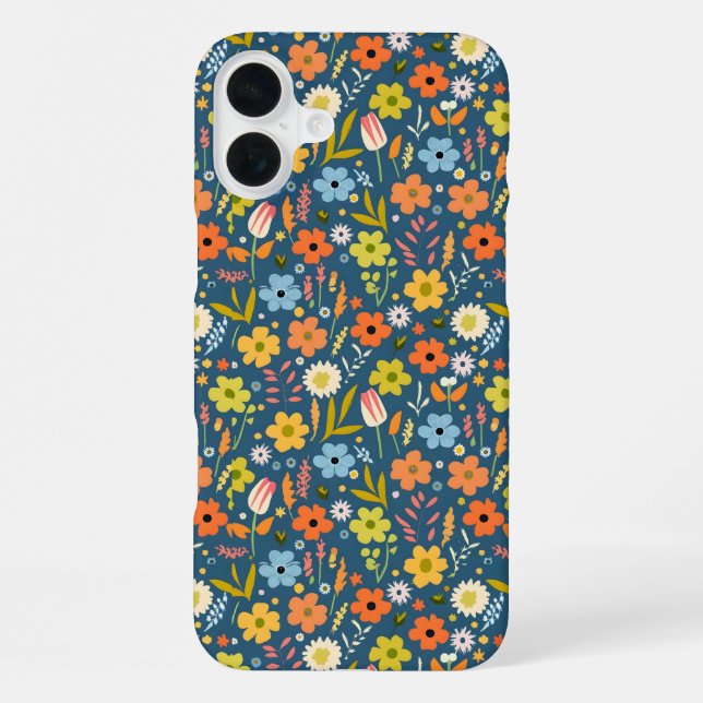 Blumen iPhone 16 Plus Hülle (Rückseite)