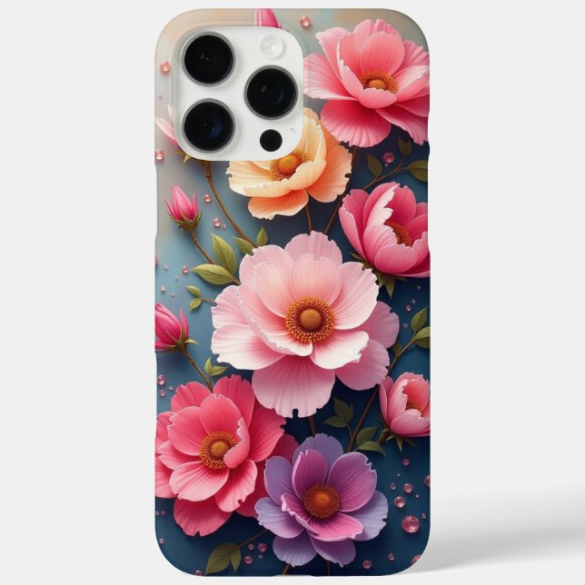 Blumen iPhone 16 Pro Max Hülle (Rückseite)