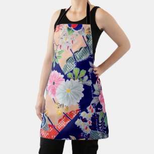 Blumen, Japanisches Design Schürze