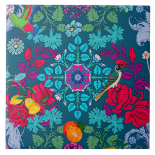 Blumen, Jugendstil, William-Morris-Stil Fliese