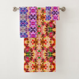 Blumen-Juwelen Badhandtuch Set