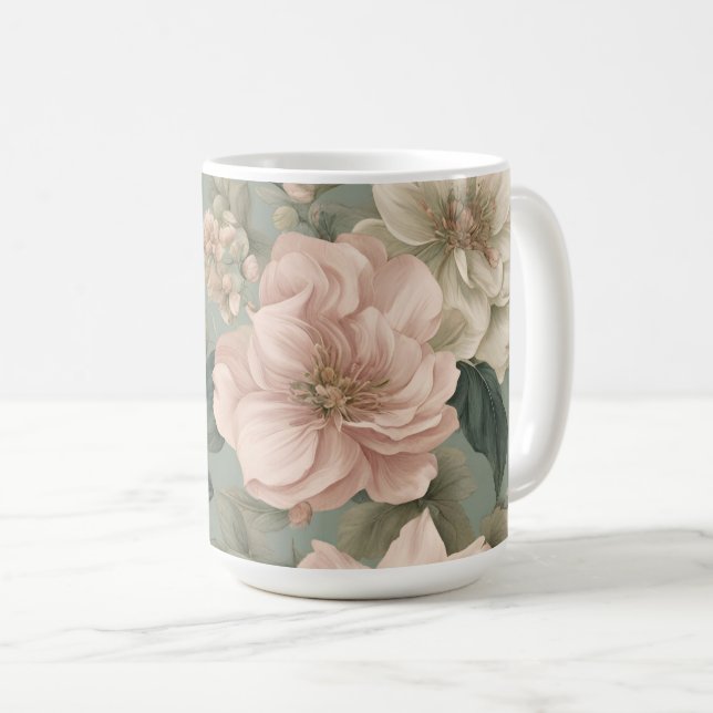 Blumen Kaffeetasse (VorderseiteRechts)