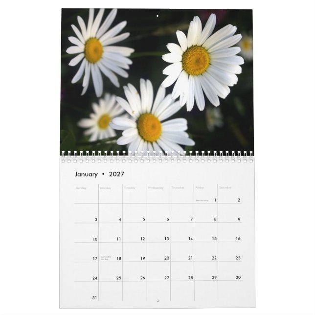 Blumen-Kalender 2012 Kalender (Jan 2027)