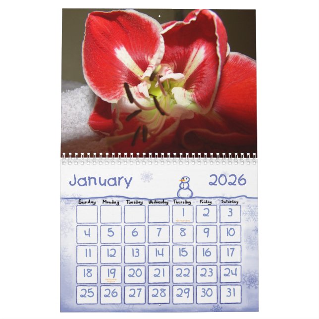 Blumen-Kalender 8 Kalender (Jan 2026)