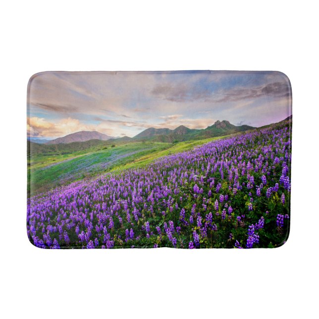 Blumen | Kalifornische Wildblumen Badematte (Vorderseite)