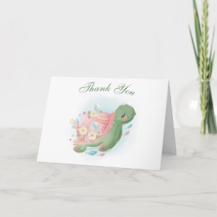 Blumen-Karten für Baby Shower Dankeschön mit Meere Karte