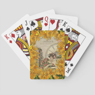 Blumen-Kartenspiel viktorianisch Spielkarten