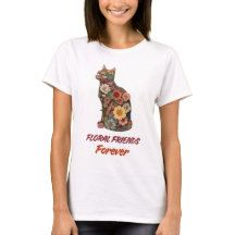 Blumen-Katz-Shirt | Süßes Blumen-Kitty-Design