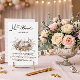 Blumen-Kätzchen-Mädchen-Baby-Party-Buch-Anfragekar Begleitkarte