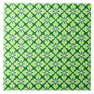 Blumen-Kimono-Druck, Limette- und Kiefern-Grün Fliese