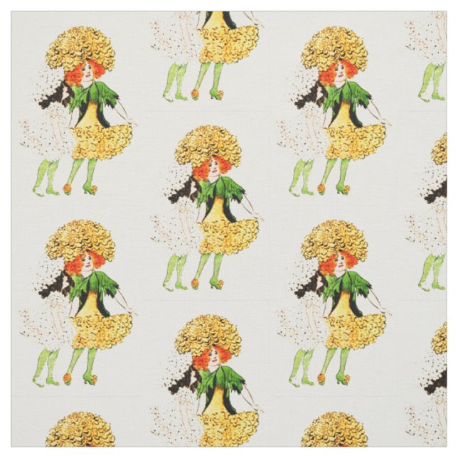 BLUMEN-KIND - RINGELBLUMEN-FEENHAFTES MIT STOFF (Muster)