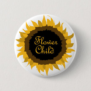 Blumen-Kindersonnenblume Button
